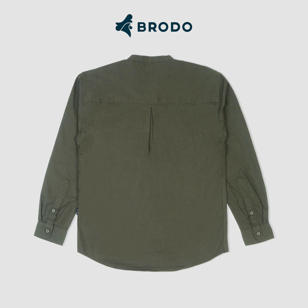 Broshirt Halfbutton Long Olive