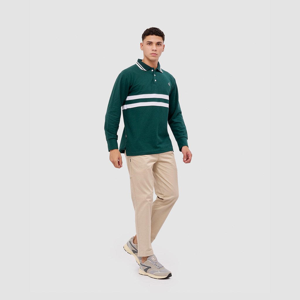 Line Court Polo Long Olive
