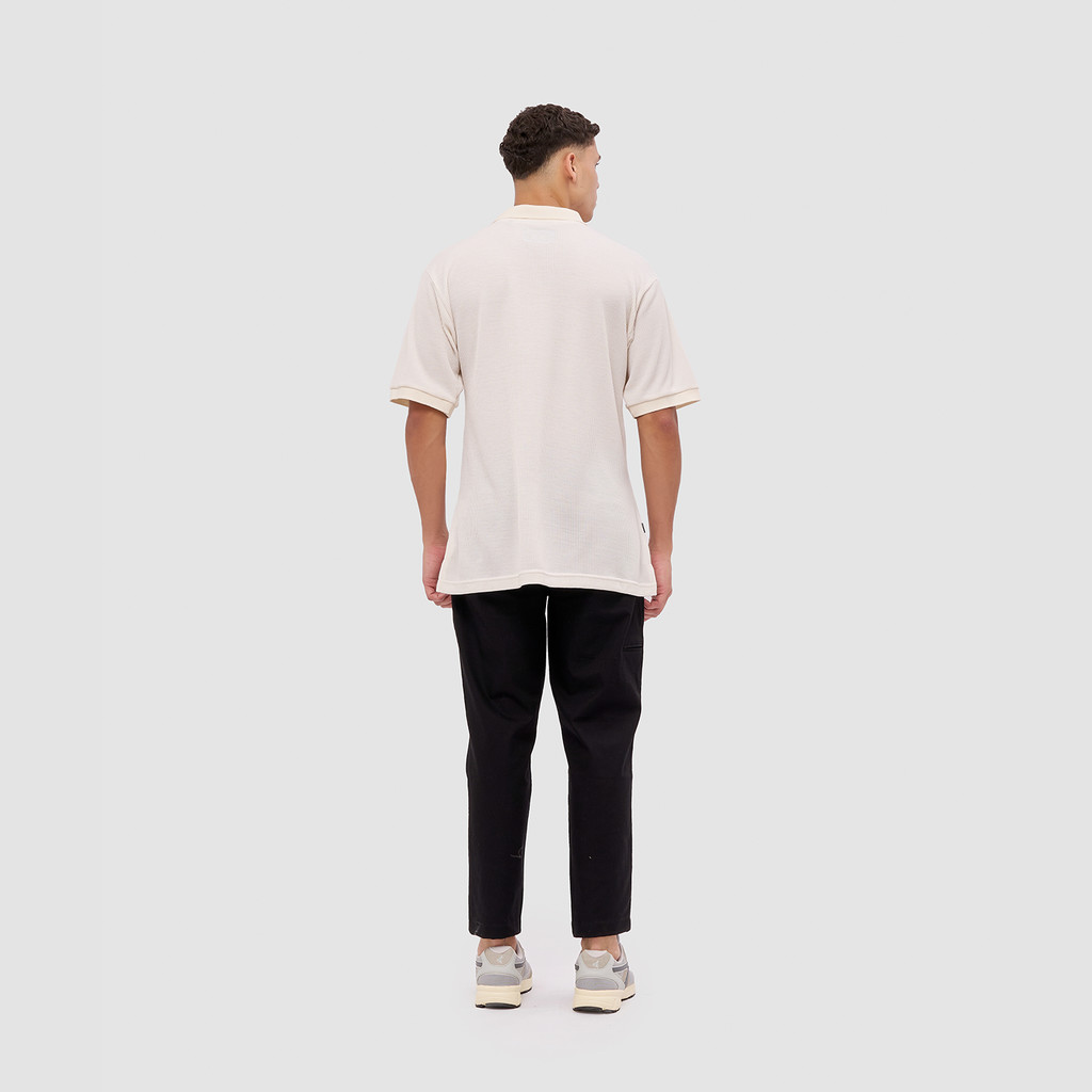 Broshirt Polo Waffle Short Off White