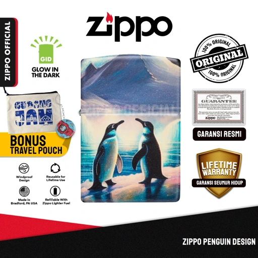 Image of Zippo Penguin Design 46014 | Garansi Lifetime | Original USA