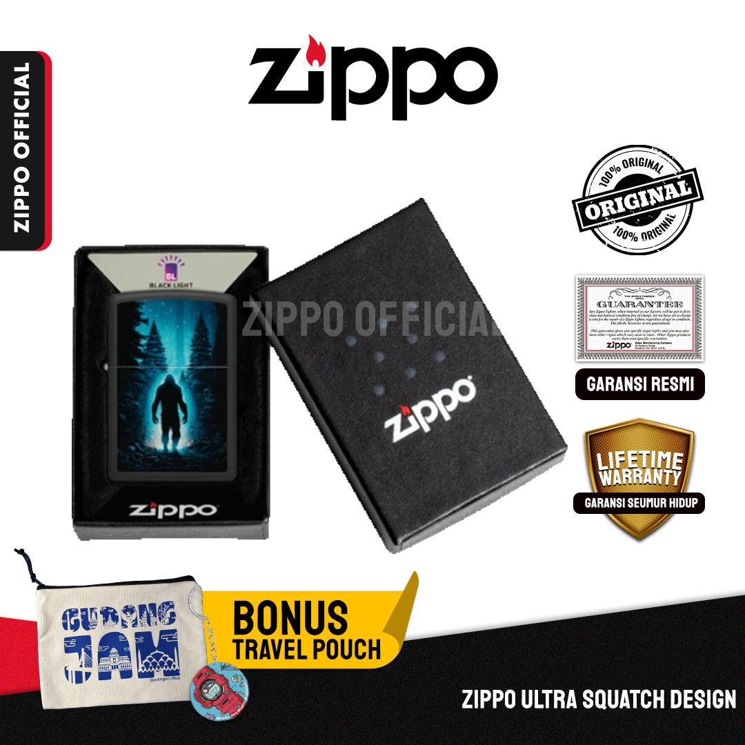 Zippo Ultra Squatch Design 46819 | Garansi Lifetime | Original USA