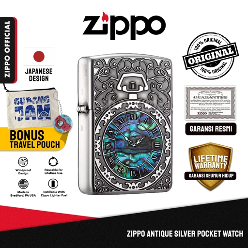 Image of Zippo Antique Silver Pocket Watch ZA-2-81A