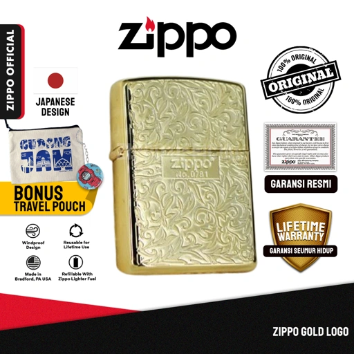 Image of Zippo Gold Logo ZA-3-19C