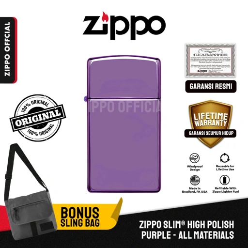 Image of Zippo Slim® High Polish Purple 28124