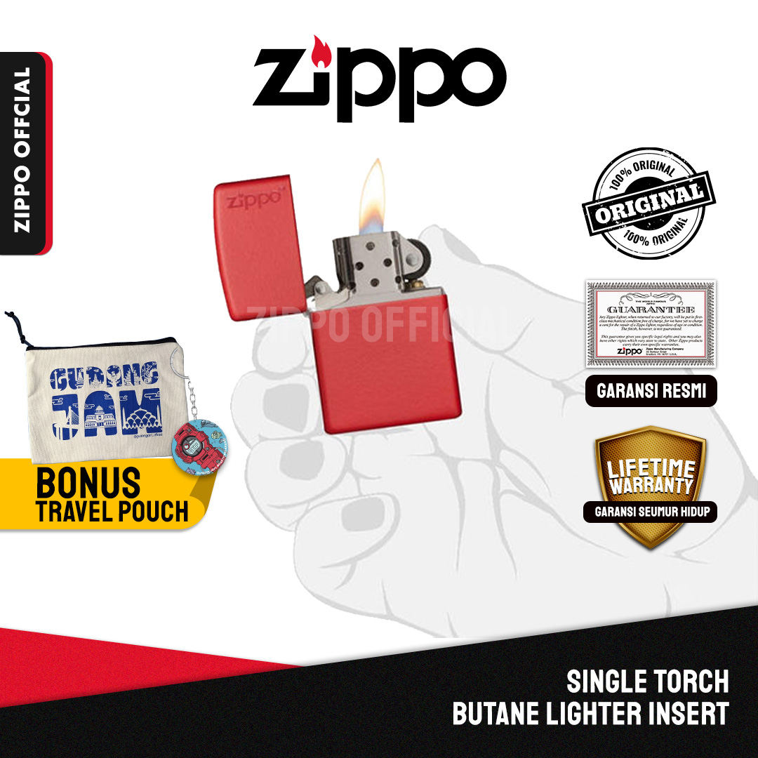 Zippo Classic Red Matte Zippo Logo 233ZL