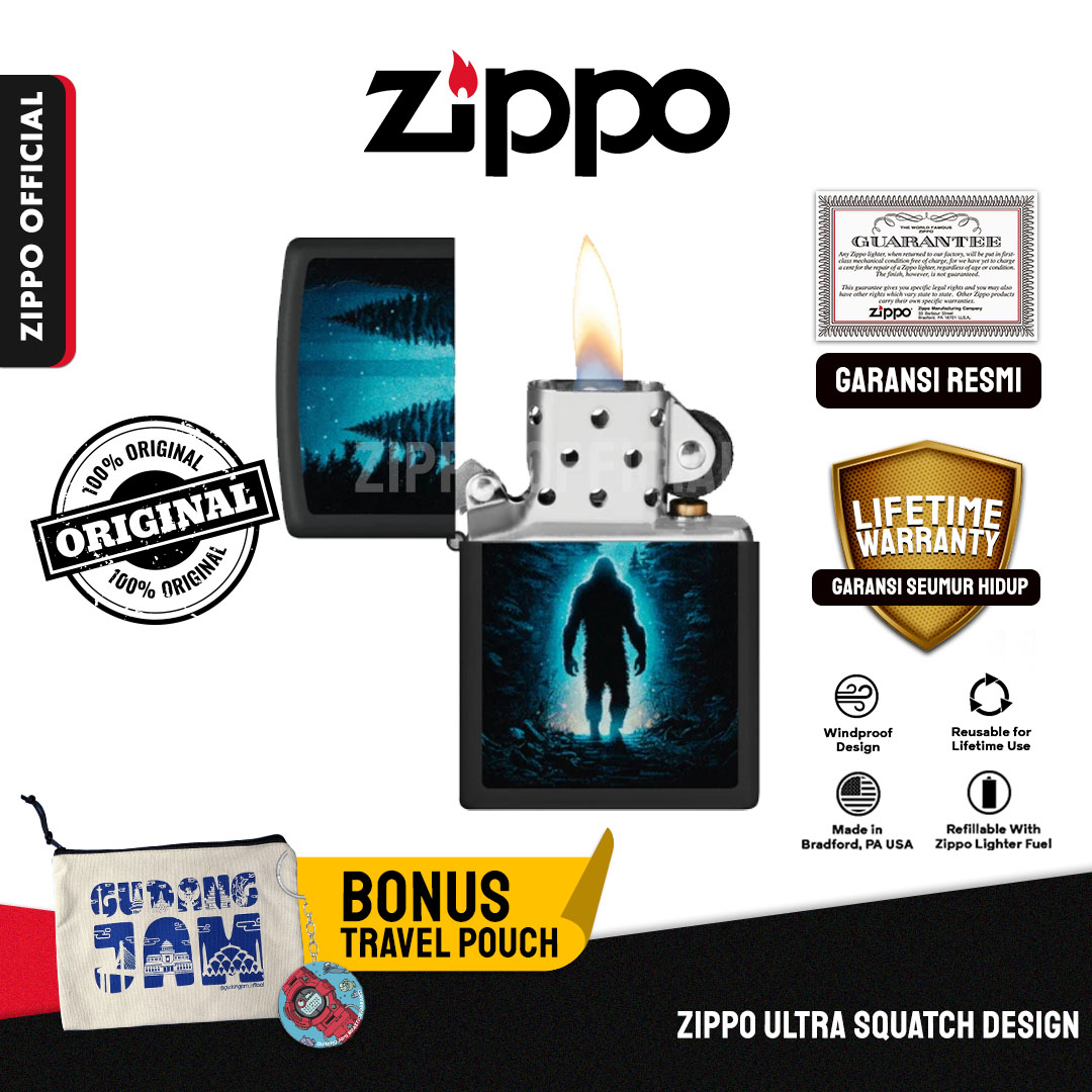 Zippo Ultra Squatch Design 46819 | Garansi Lifetime | Original USA
