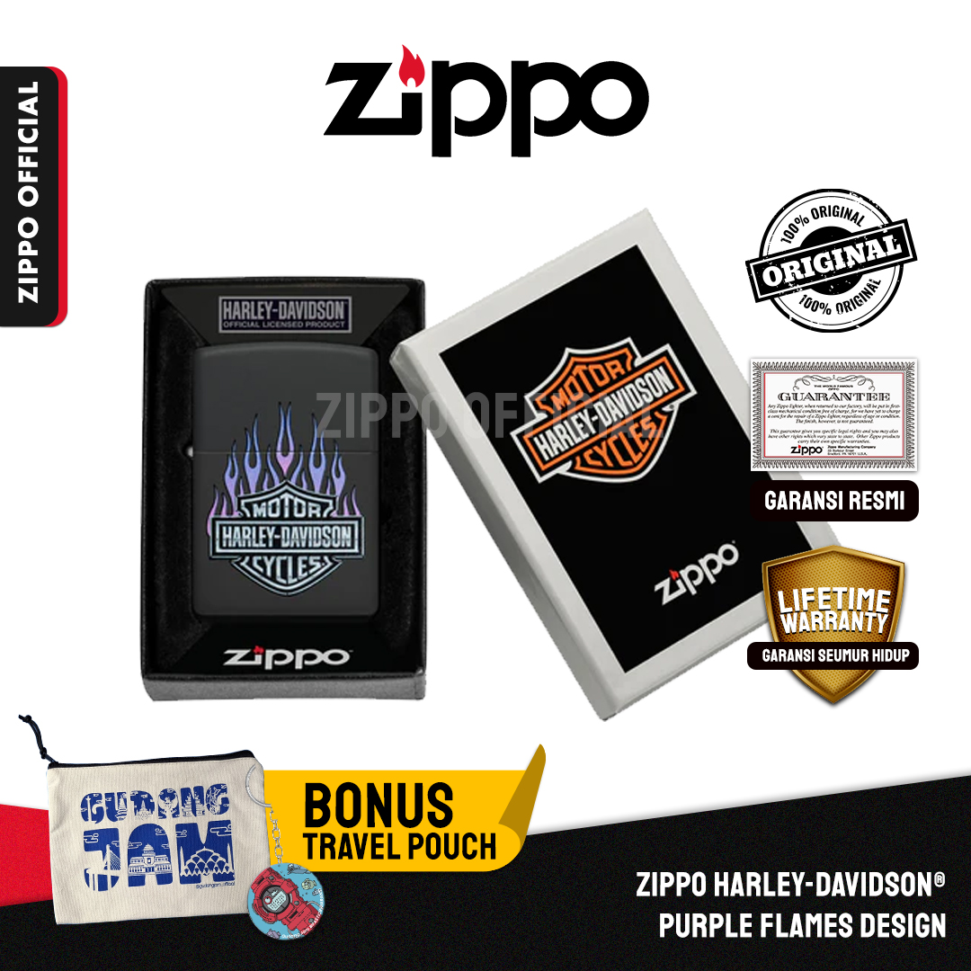 Zippo Harley-Davidson® Purple Flames Design 46677
