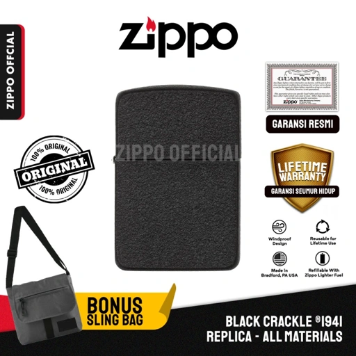 Image of Zippo Black Crackle ®1941 Replica 28582