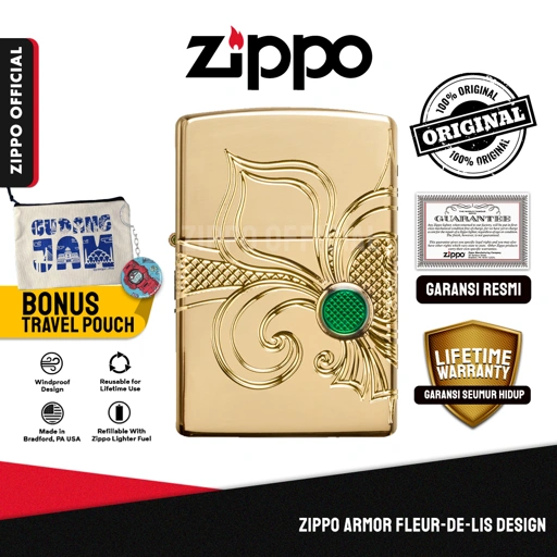 Image of Zippo Armor Fleur-de-lis Design 49108