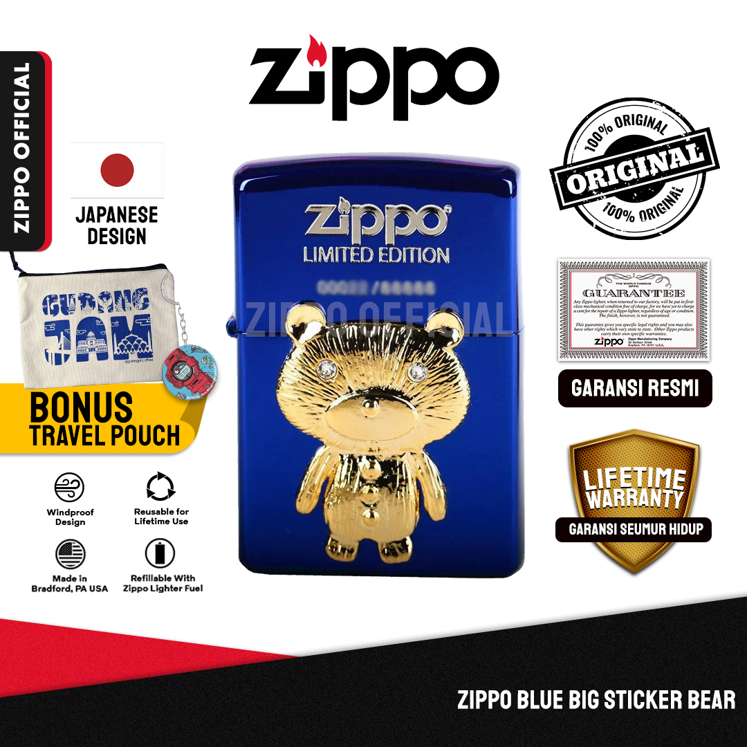 Zippo Blue Big Sticker Bear ZA-3-247A