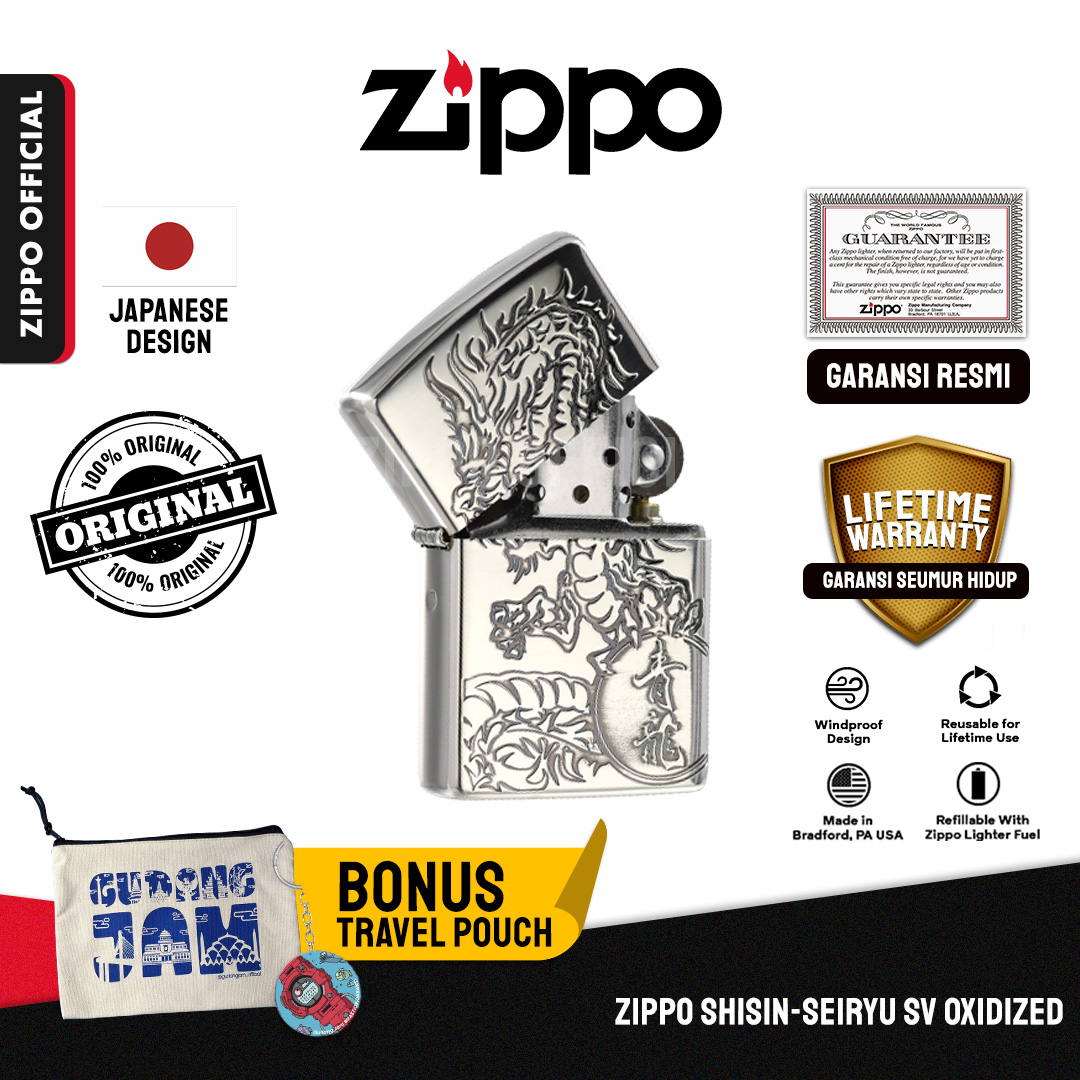 Zippo Shisin Seiryu SV Oxidized ZA-3-26C