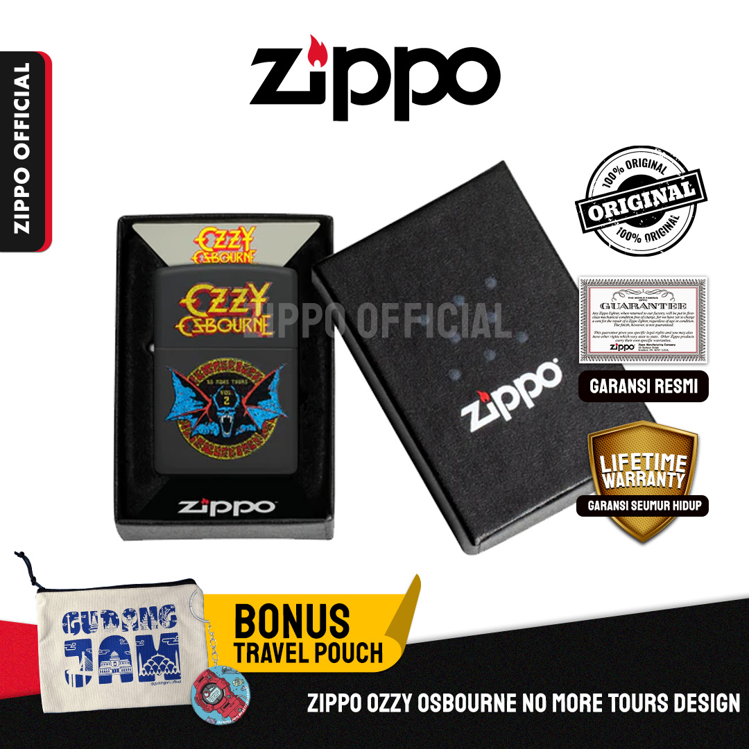 Zippo Ozzy Osbourne No More Tours Design 47083 | Garansi Lifetime | Original USA