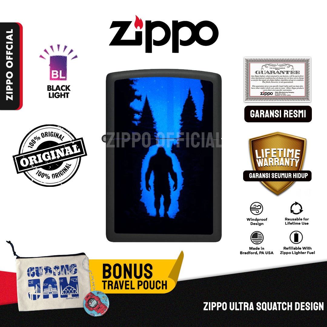 Zippo Ultra Squatch Design 46819 | Garansi Lifetime | Original USA