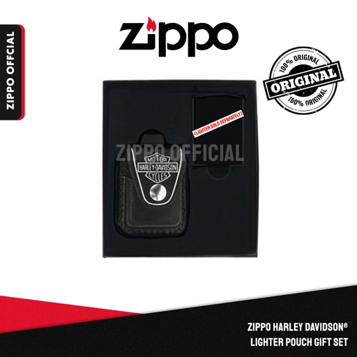 Image of Zippo Harley Davidson® Lighter Pouch Gift Set HDP6-Z