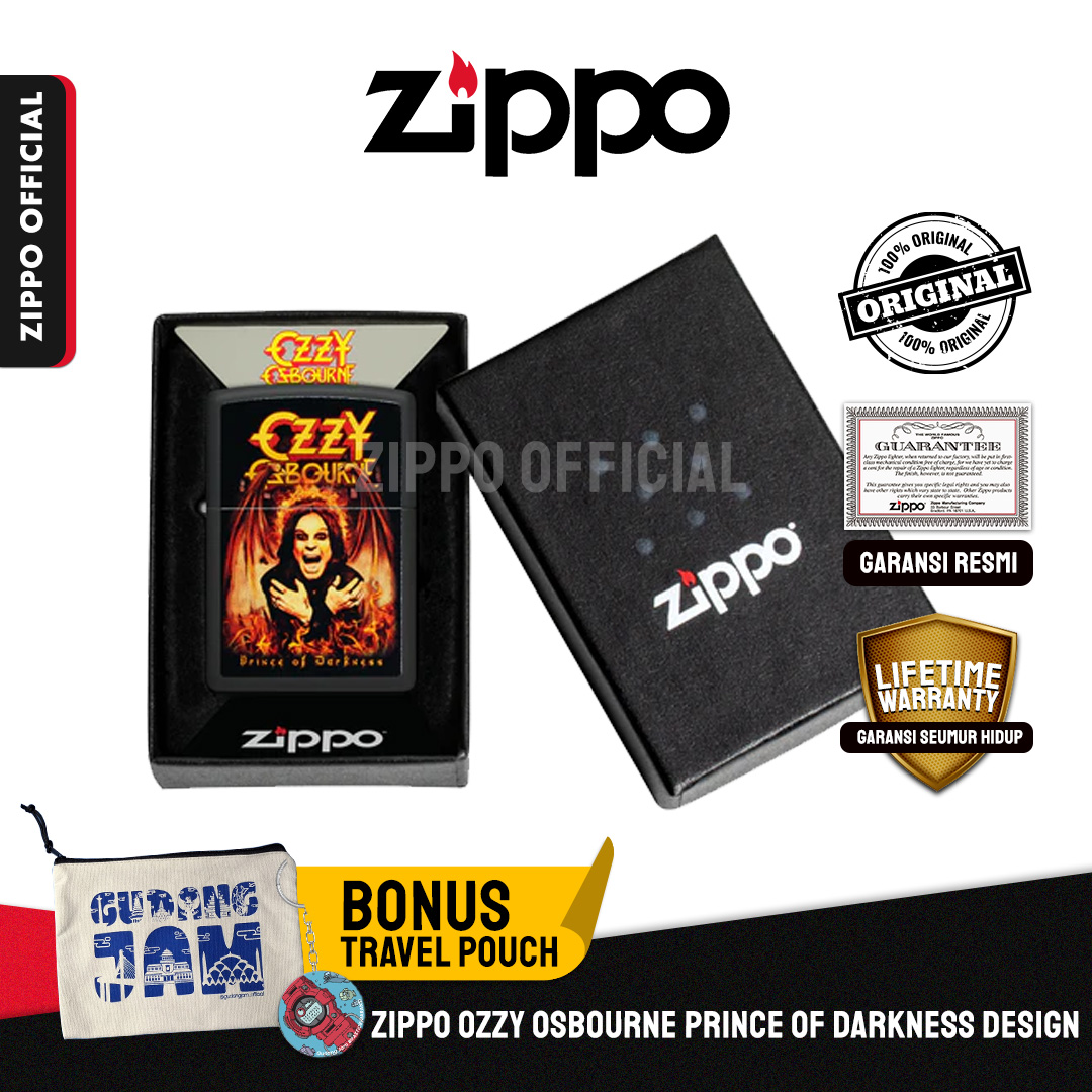 Zippo Ozzy Osbourne Prince of Darkness Design 47082 | Garansi Lifetime | Original USA