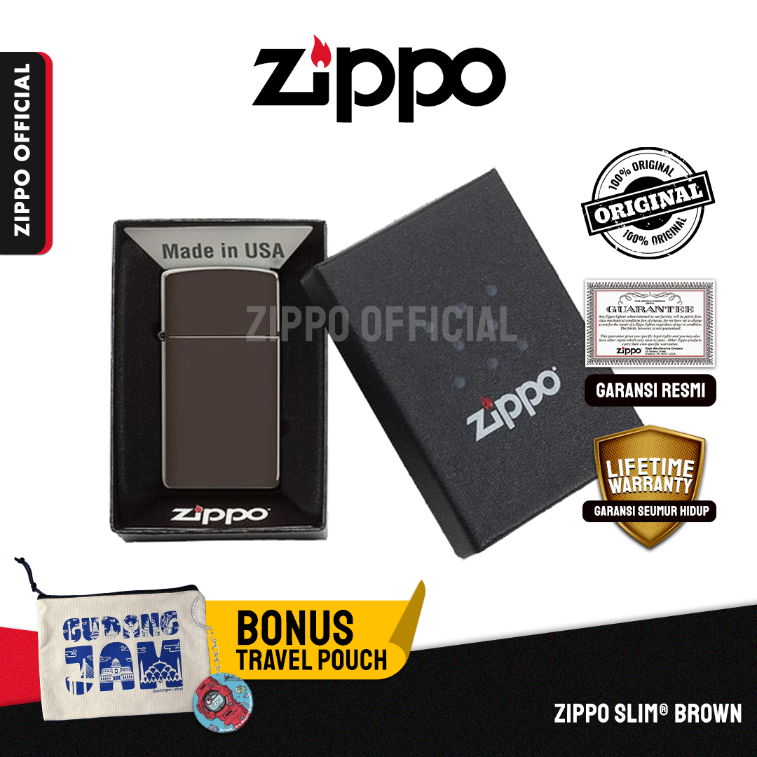 Zippo Slim Brown 49266
