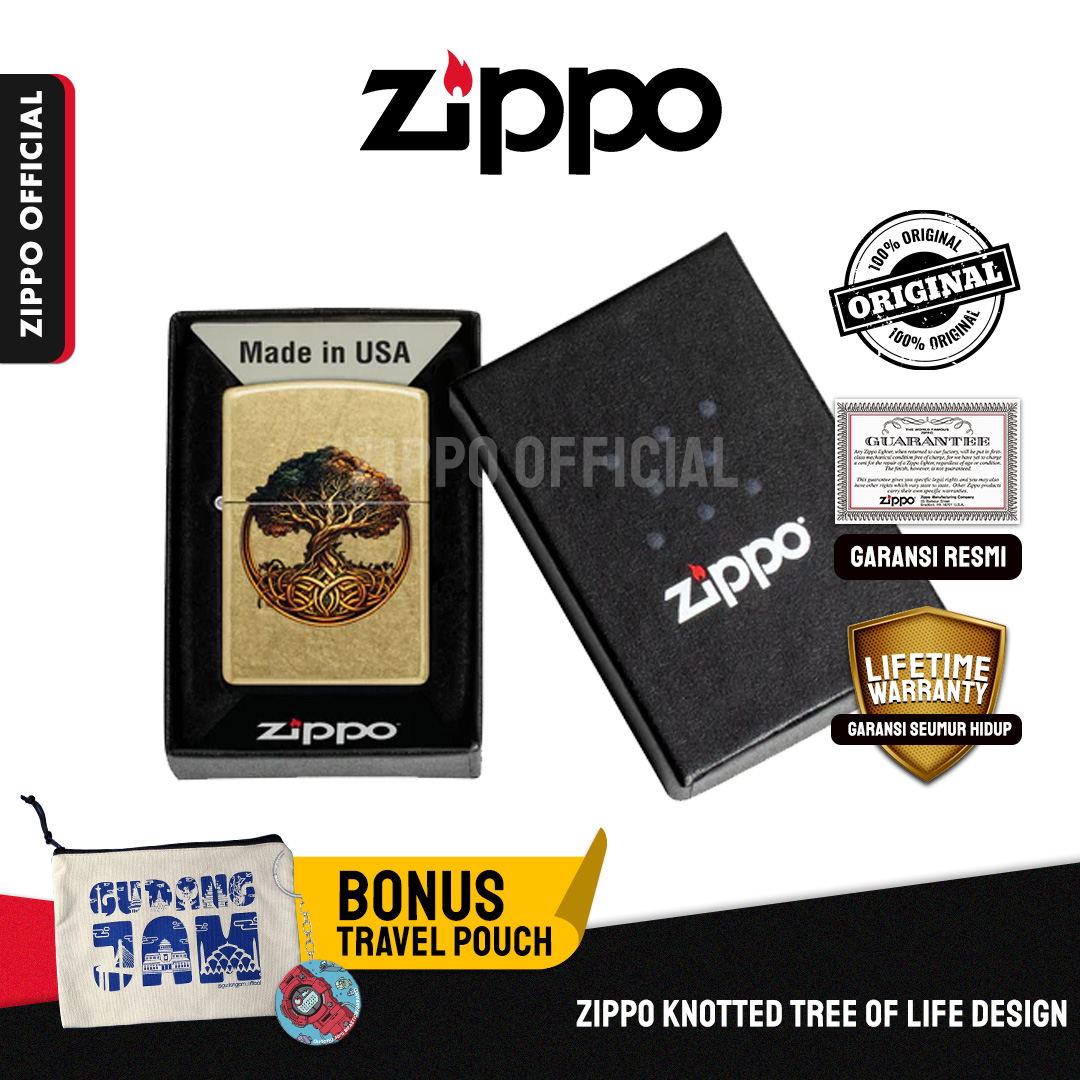 Zippo Knotted Tree of Life Design 47176 | Garansi Lifetime | Original USA