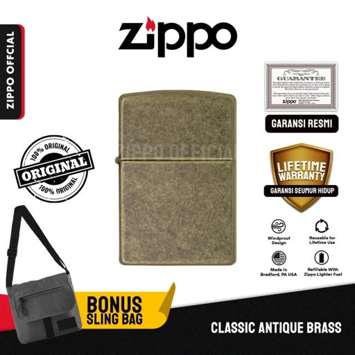 Image of Zippo Classic Antique Brass 201FB