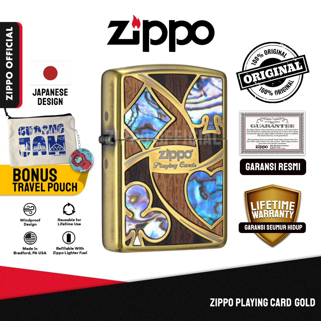 Zippo Playing Card Gold ZA-2-109B