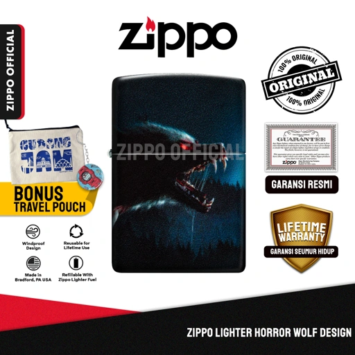 Image of Zippo Horror Wolf Design 48923 | Garansi Lifetime | Original USA