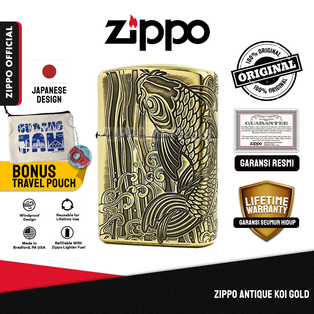Zippo Antique Koi Gold ZA-4-6A