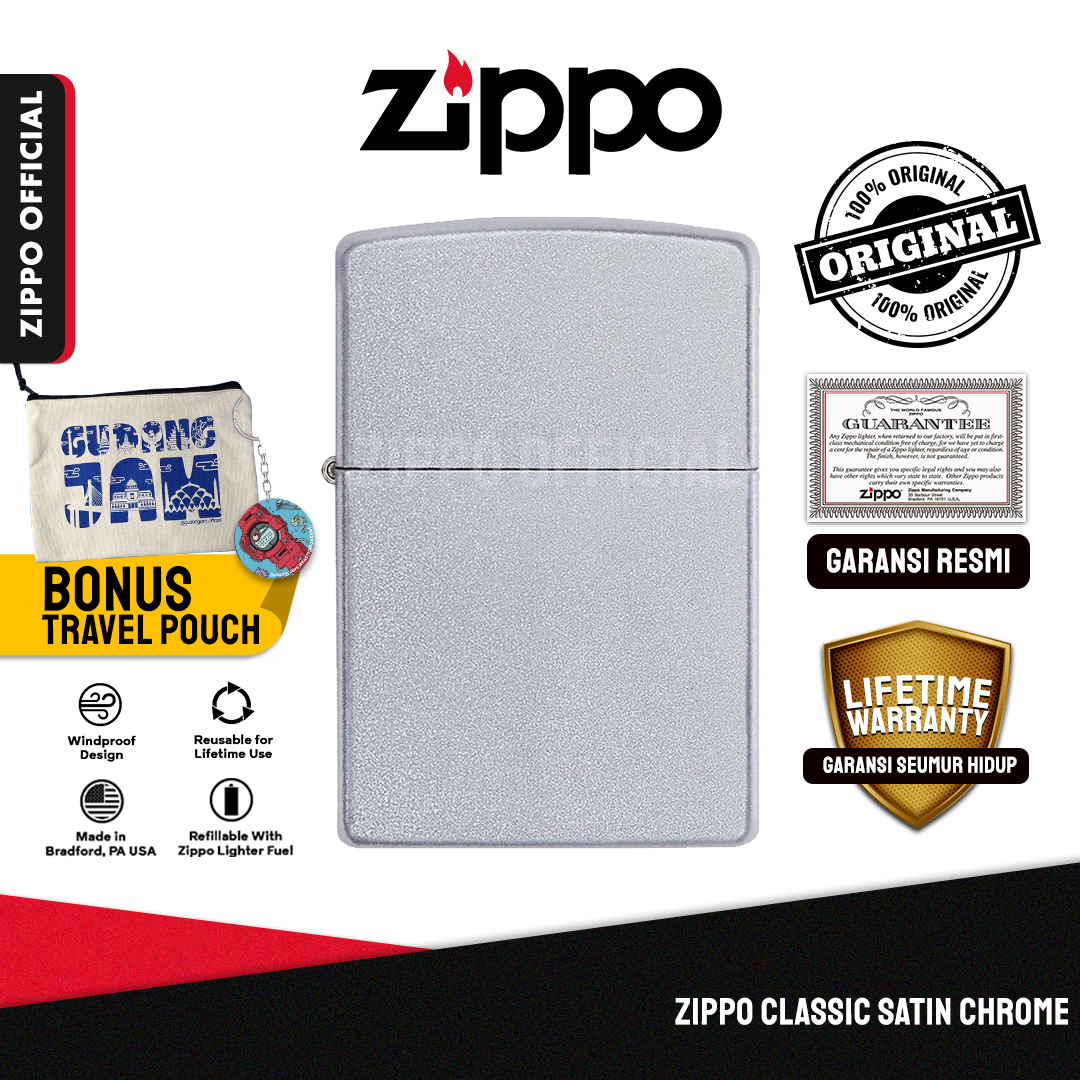 Zippo Classic Satin Chrome 205