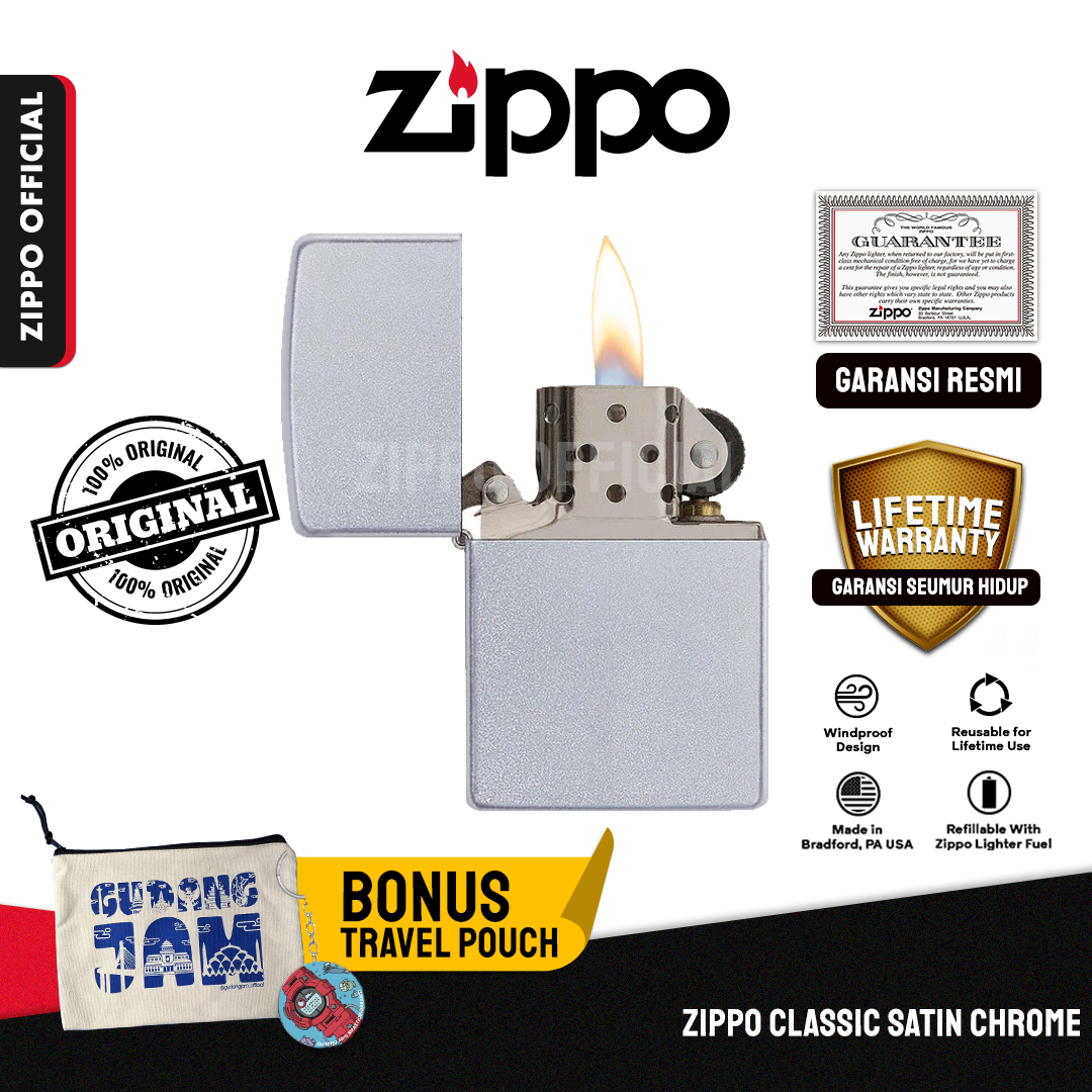 Zippo Classic Satin Chrome 205