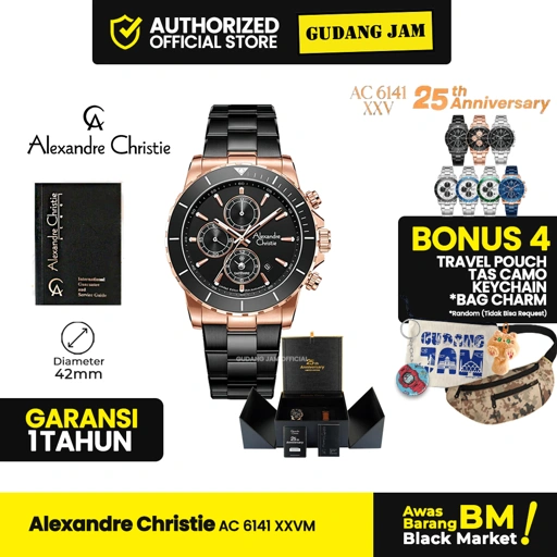 Image of Alexandre Christie AC 6141 XXVM | Jam Tangan Pria Analog 25th Anniversary Limited Edition - Box Special