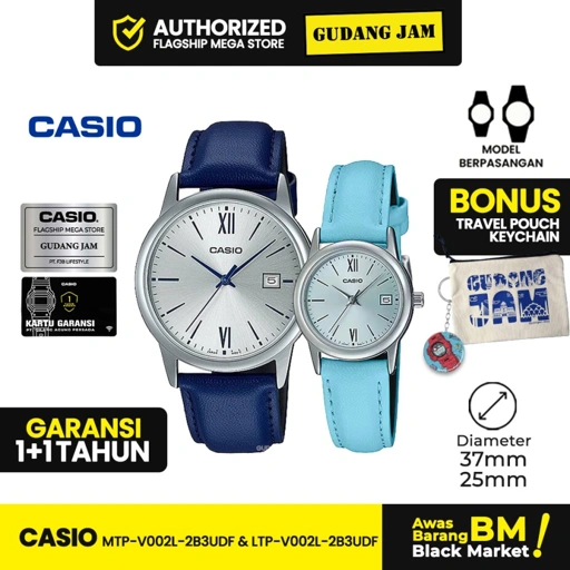 Image of Casio Couple MTP-V002L-2B3 & LTP-V002L-2B3