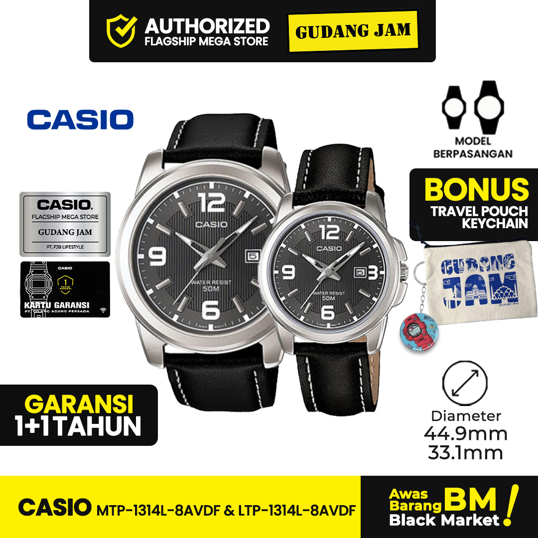 Casio Couple MTP-1314L-8AVDF & LTP-1314L-8AVDF