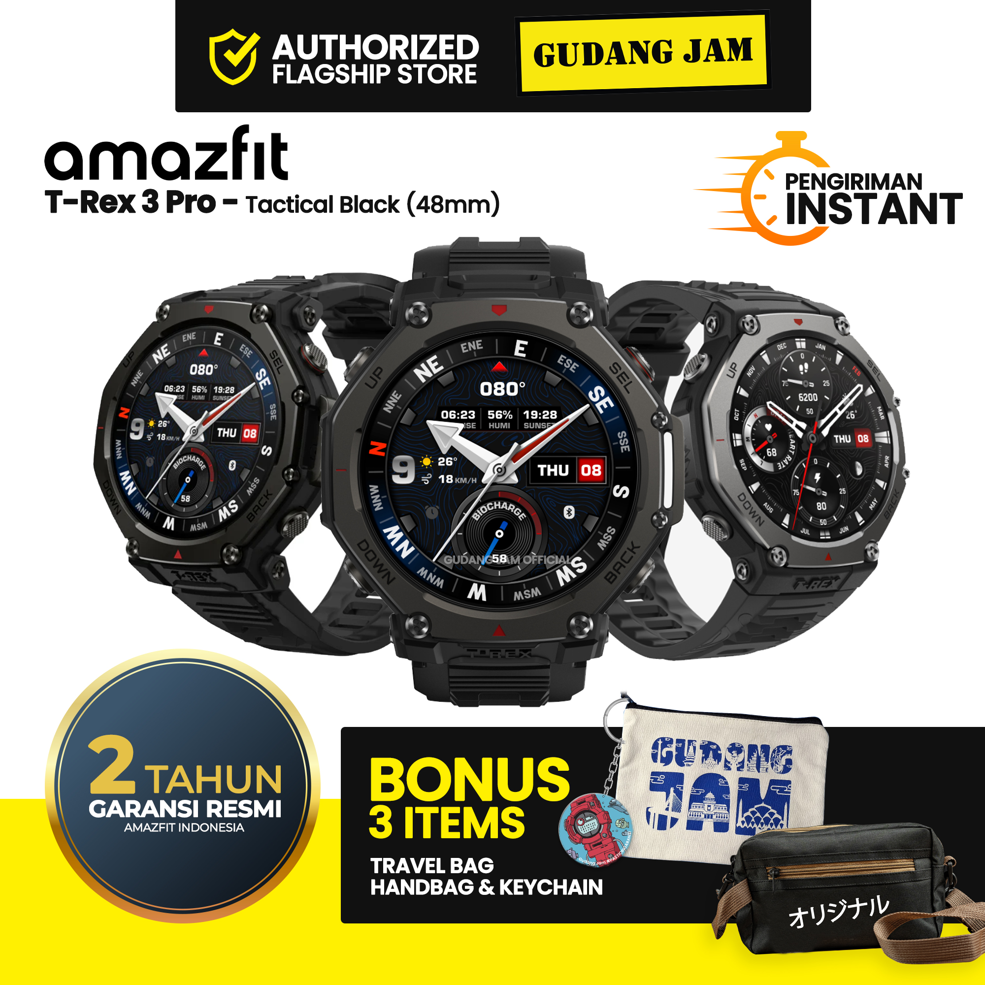 Amazfit T-Rex 3 Pro Tactical Black 48mm