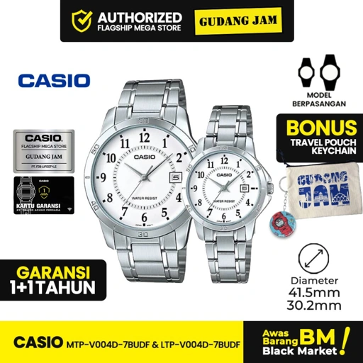 Casio Couple MTP-V004D-7BUDF & LTP-V004D-7BUDF