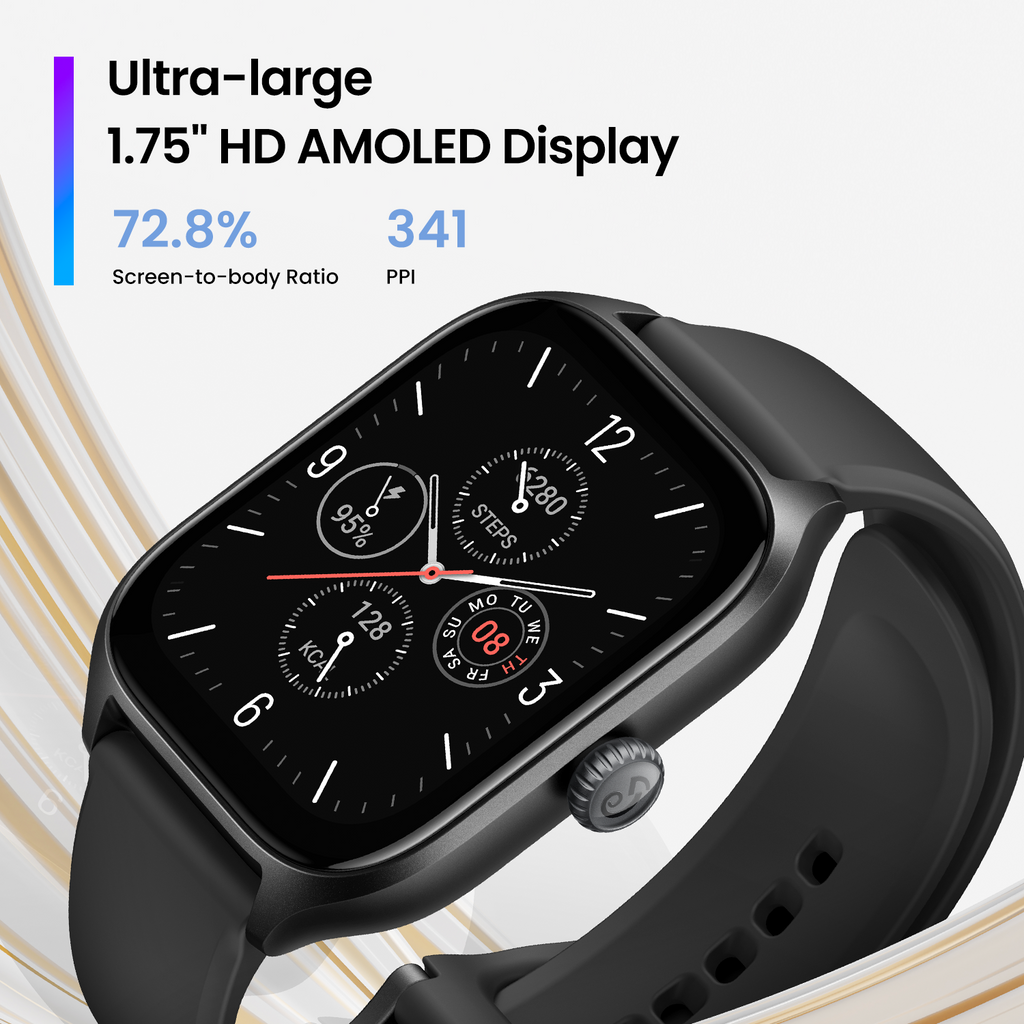 Amazfit GTS 4 Infinite Black 1.75" Amoled Smartwatch