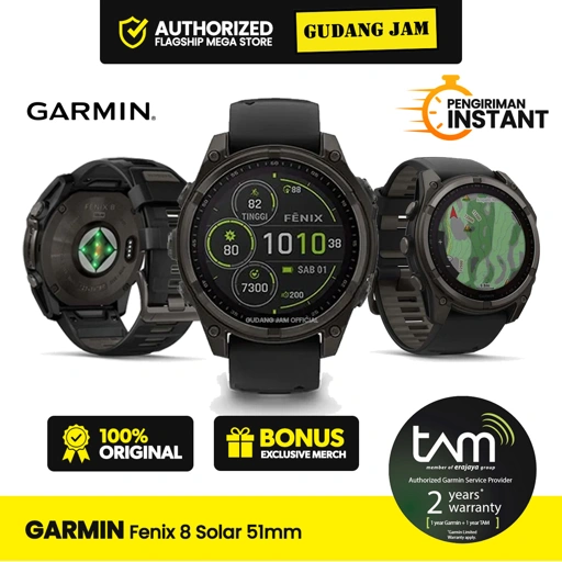 Garmin Fenix 8 Solar Sapphire Carbon Gray DLC Titanium with Black Pebble Gray Silicone Band