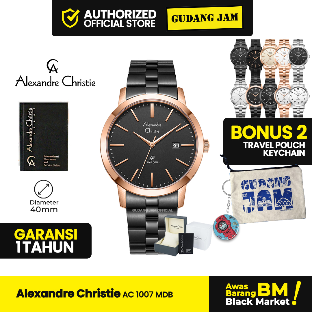 Alexandre Christie AC 1007 MDB | Jam Tangan Pria Analog - Box Special