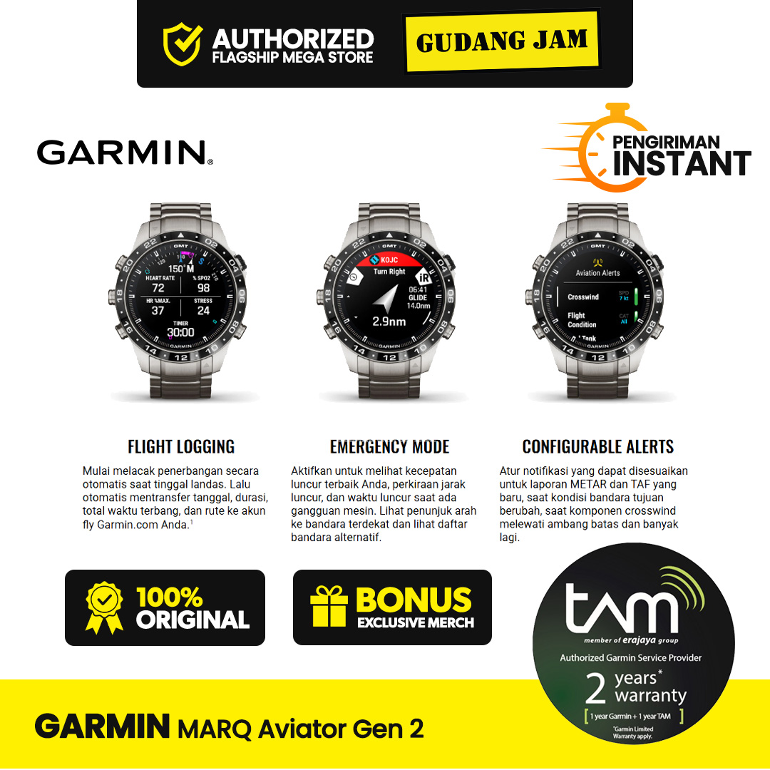 Garmin MARQ Aviator Gen 2 Modern GPS Smartwatch