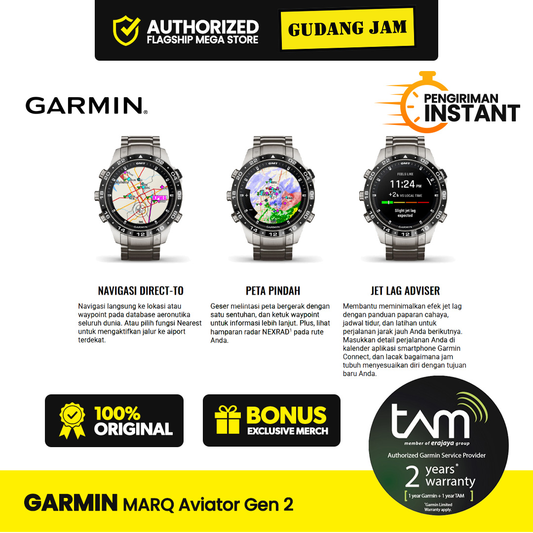 Garmin MARQ Aviator Gen 2 Modern GPS Smartwatch