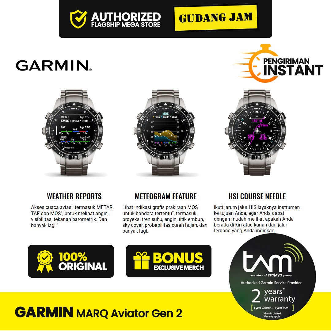 Garmin MARQ Aviator Gen 2 Modern GPS Smartwatch