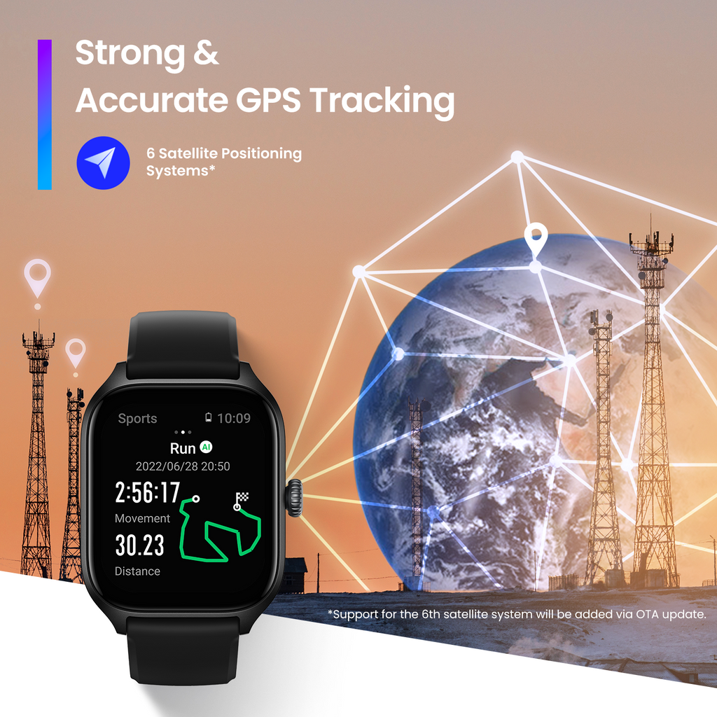 Amazfit GTS 4 Infinite Black 1.75" Amoled Smartwatch