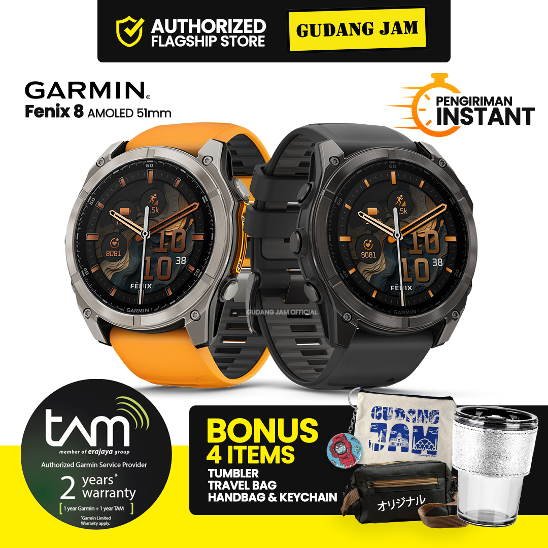 Garmin Fenix 8 51mm AMOLED GPS Multisport Smartwatch - Garansi Resmi TAM 2