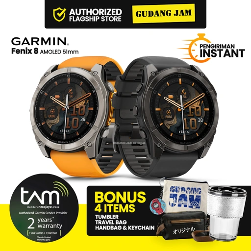 Garmin Fenix 8 51mm AMOLED GPS Multisport Smartwatch - Garansi Resmi TAM 2