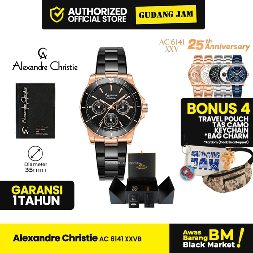 Image of Alexandre Christie AC 6141 XXVB | Jam Tangan Wanita Analog 25th Anniversary Limited Edition - Box Special
