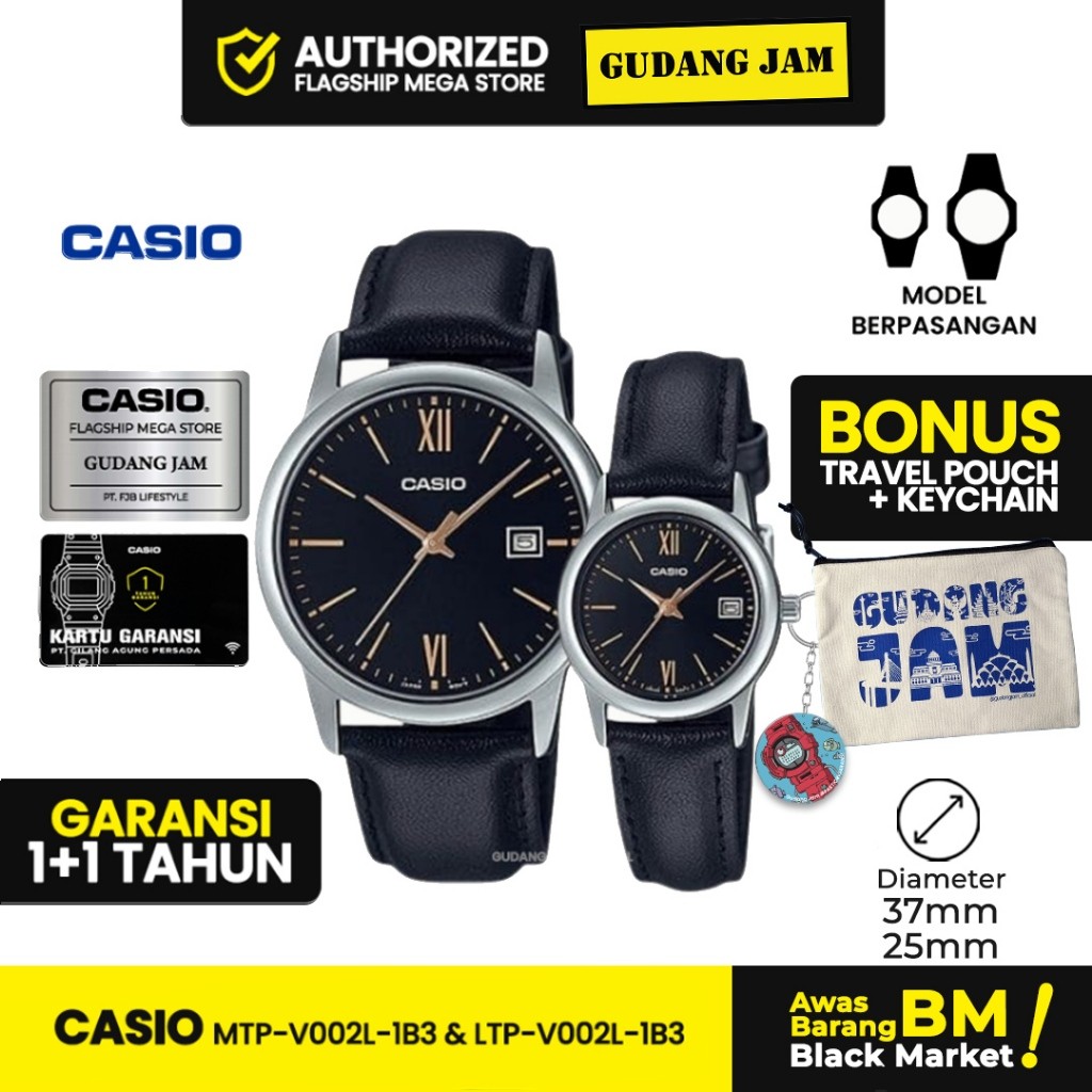 Casio Couple MTP V002L 1B3 & LTP V002L 1B3