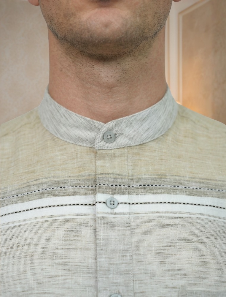 Zoya Farraz Menswear - Baju Koko Pria Lengan Pendek - Bahan Cotton Slub