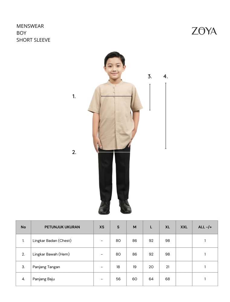 Zoya Parviz Menswear Boys - Koko Baju Muslim Anak Pria - Bahan Cotton Blend