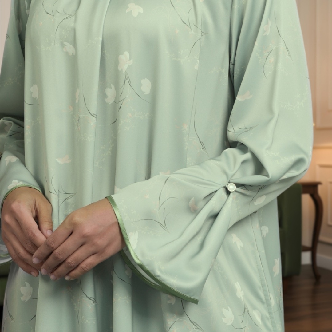 Zoya Nyra Dress - Gamis Muslim Wanita Wudhu Friendly - Bahan premium Sateen