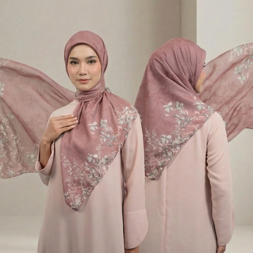 Image of Zoya - Amna Print Scarf - Kerudung Hijab Segiempat Motif - Bahan Tasdia