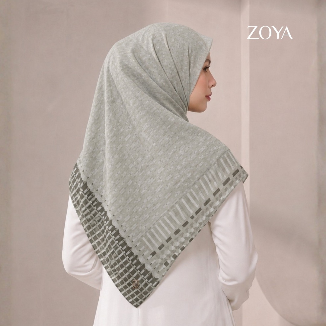 Zoya - Arden Weave Scarf - Kerudung Hijab Segi Empat Motif Premium - Box