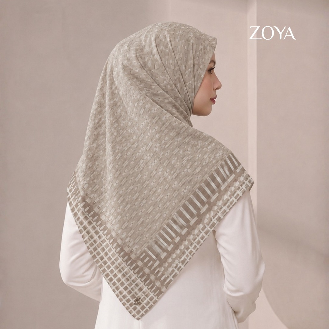 Zoya - Arden Weave Scarf - Kerudung Hijab Segi Empat Motif Premium - Box