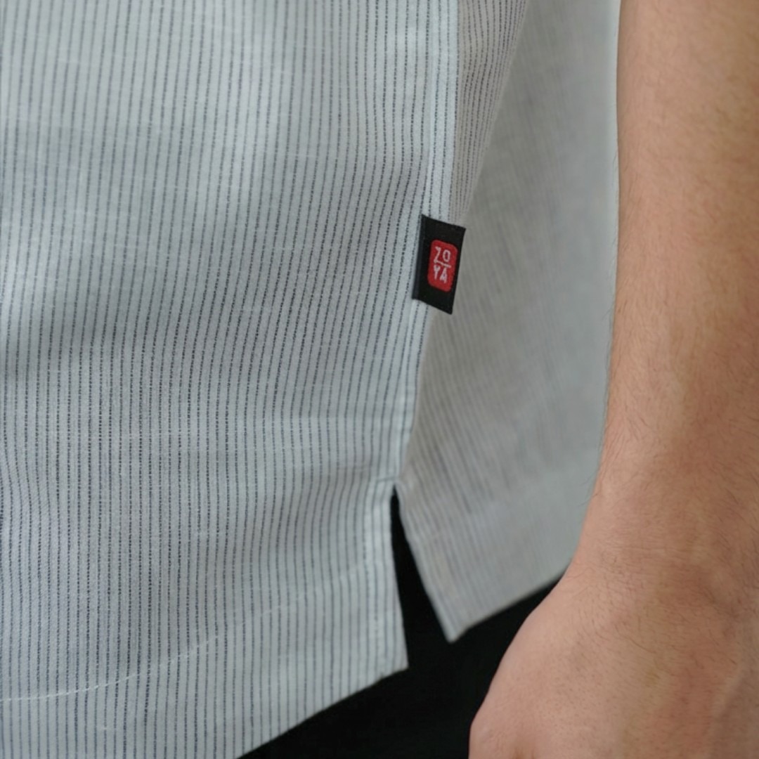 Zoya Arsenio Menswear - Baju Koko Pria Lengan Pendek - Bahan Cotton Slub